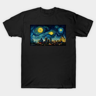 Nashville skyline like starry night T-Shirt